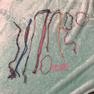 Assorted braided bracelets
